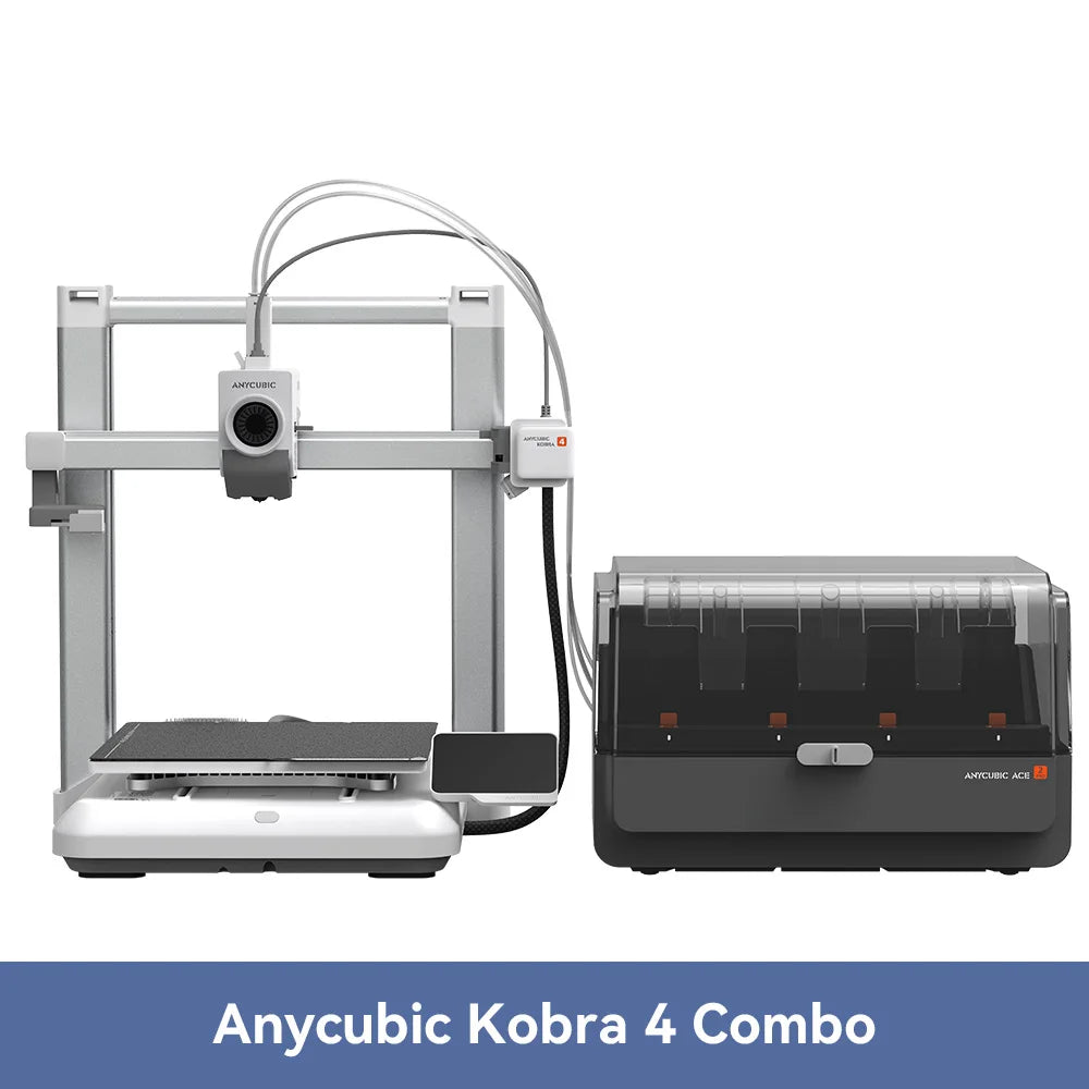ANYCUBIC Kobra 4 Combo FDM MultiColor Print in 4 to 8 Color 3D Printer With Max 600mm/s Printing Speed Build Size 260x260x260mm