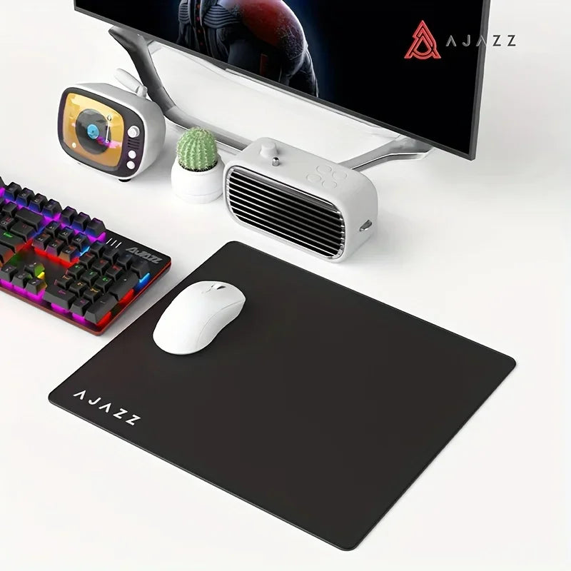 AJAZZ MP02 Black Mouse Pad 400*450*5MM Abrasion-resistant knitted overlock stitching