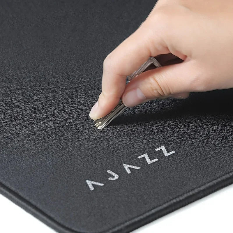 AJAZZ MP02 Black Mouse Pad 400*450*5MM Abrasion-resistant knitted overlock stitching