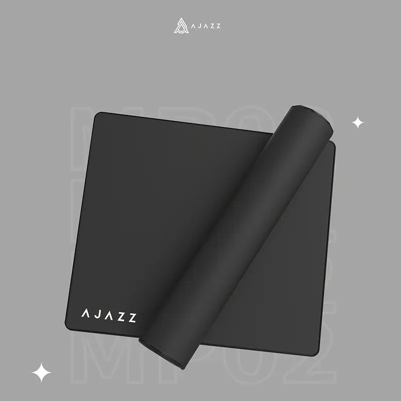 AJAZZ MP02 Black Mouse Pad 400*450*5MM Abrasion-resistant knitted overlock stitching