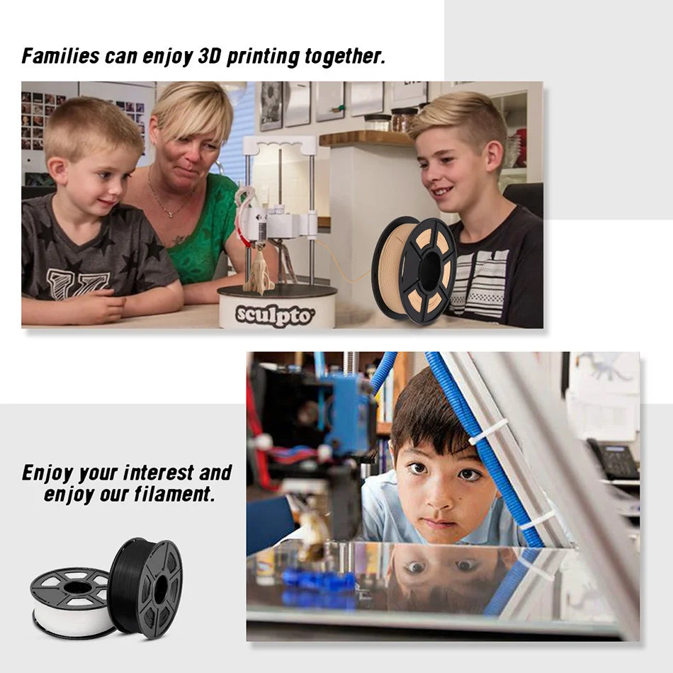 JAYO 3D Printer Filament  PETG PLA HSMPETG PLA PLUS 1.75mm 5Rolls 3D Printing Materials for 100% No Bubble &FDM 3D Pen DIY Gift