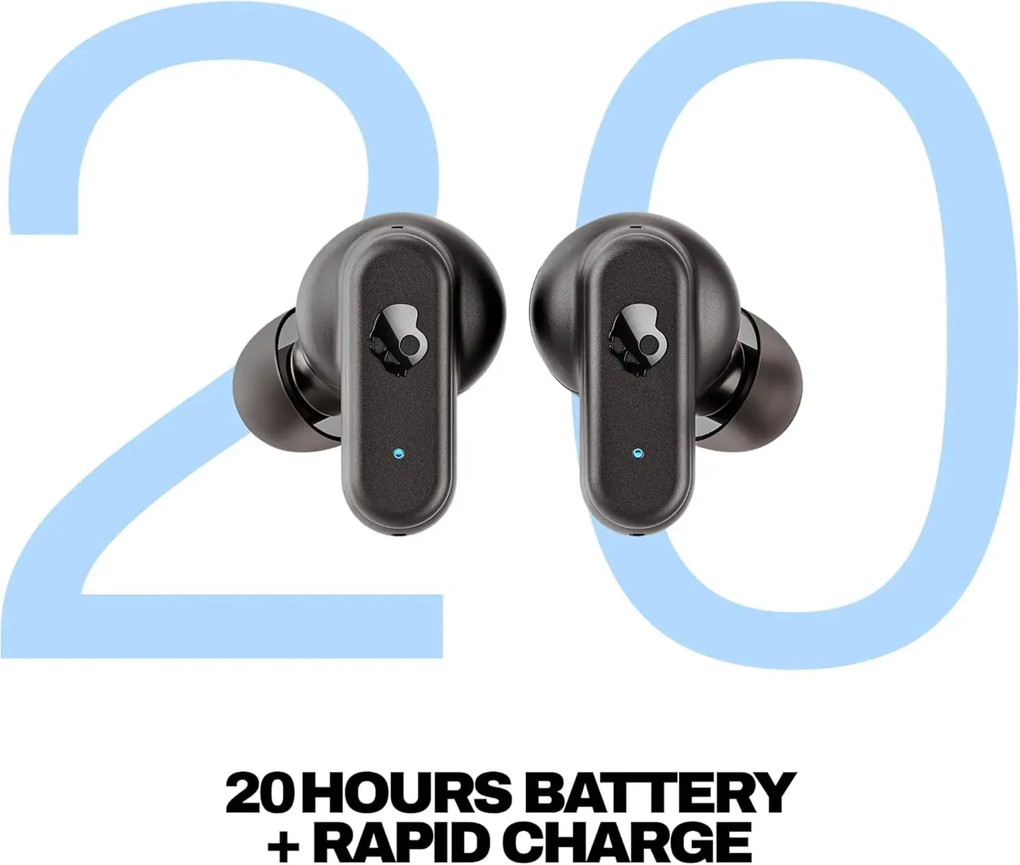 Skullcandy Dime 3 Wireless Earbuds, Bluetooth Headphones, Noise Isolating Fit, Up to 20 Hours Battery, Microphone