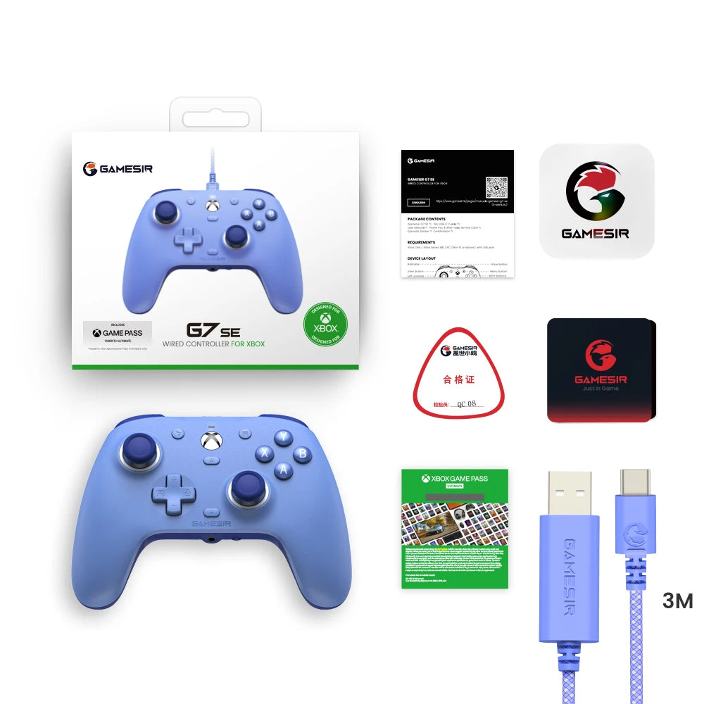 GameSir G7 SE Xbox Gaming Controller Gamepad for Xbox Series X, Xbox Series S, Xbox One, Hall Joystick PC, Replaceable panels