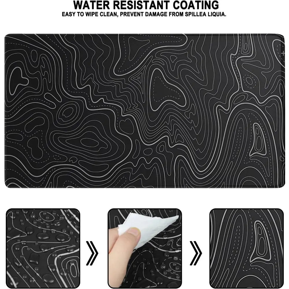 Extra Large Waterproof Gaming Mouse Pad with Stitched Edges, 31.5 x 15.7, Non-Slip Rubber Base, Ideal for Big Keyboards and Game