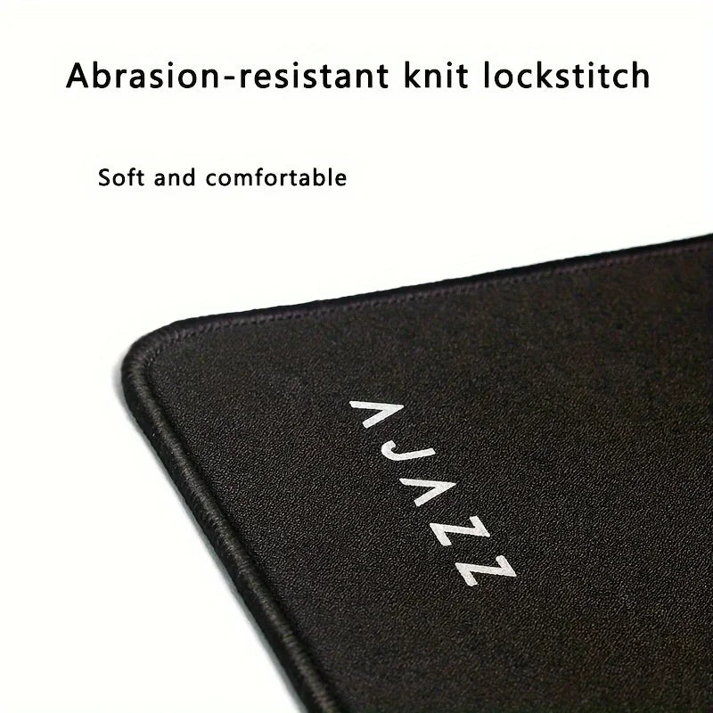 AJAZZ MP02 Black Mouse Pad 400*450*5MM Abrasion-resistant knitted overlock stitching