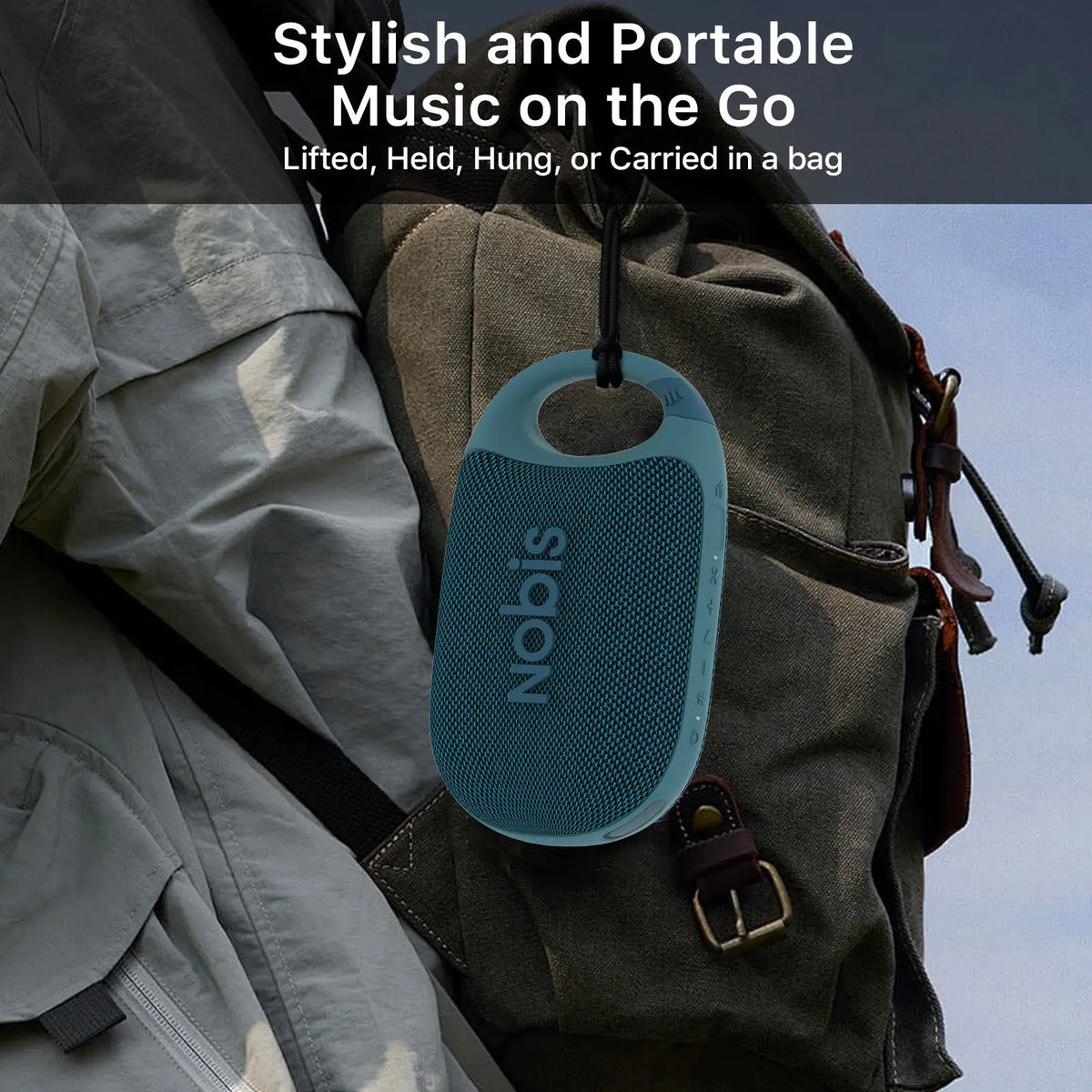 Portable Bluetooth Speaker with App, Clip N1 Speaker, Beat Mode, Up to 24H Playtime, IP68 Waterproof, BT 5.3, HD Sound, Stereo Pairing, Custom EQ, Perfect for Outdoor, Home and Adventure